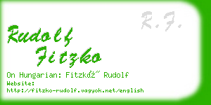 rudolf fitzko business card